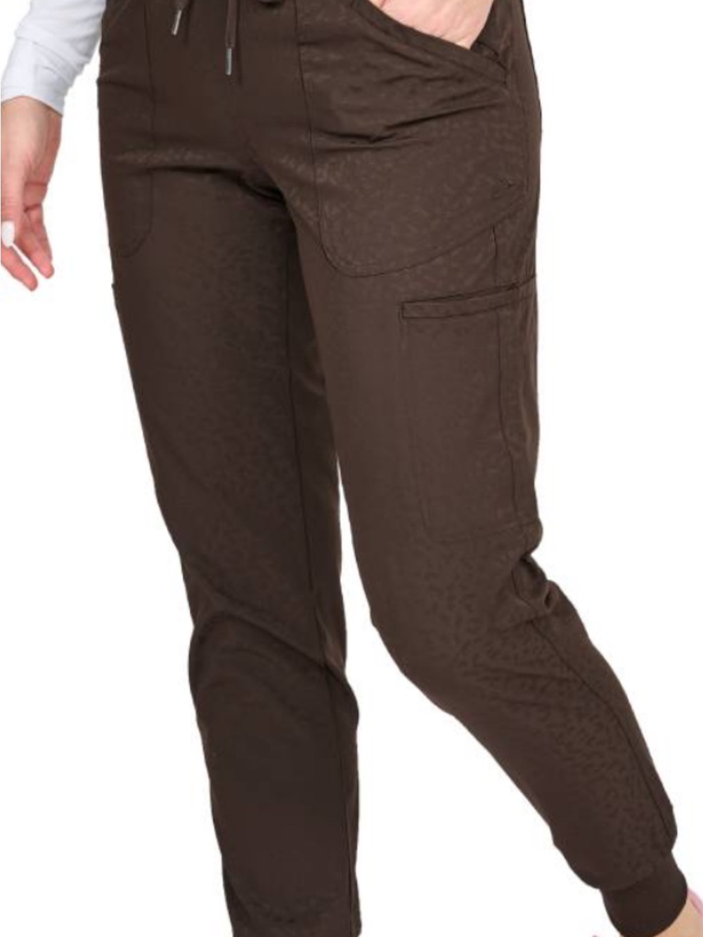 Men's Brown Cargo Jogger Pants with Tapered Fit